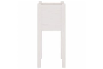 Plantekasser 2 stk hvit 31x31x70 cm heltre furu - Hvit - Hagemøbler - Øvrig utendørs - Tilbehør utendørs - Hagekrukker