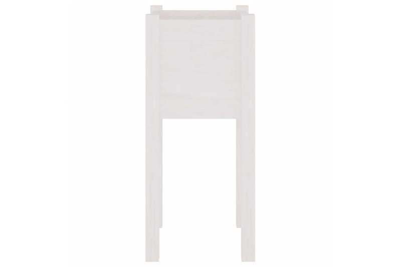 Plantekasser 2 stk hvit 31x31x70 cm heltre furu - Hvit - Blomsterkasser - Hagekrukker