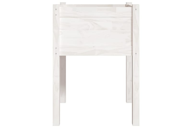 Plantekasser 2 stk hvit 50x50x70 cm heltre furu - Hvit - Hagemøbler - Øvrig utendørs - Tilbehør utendørs - Hagekrukker