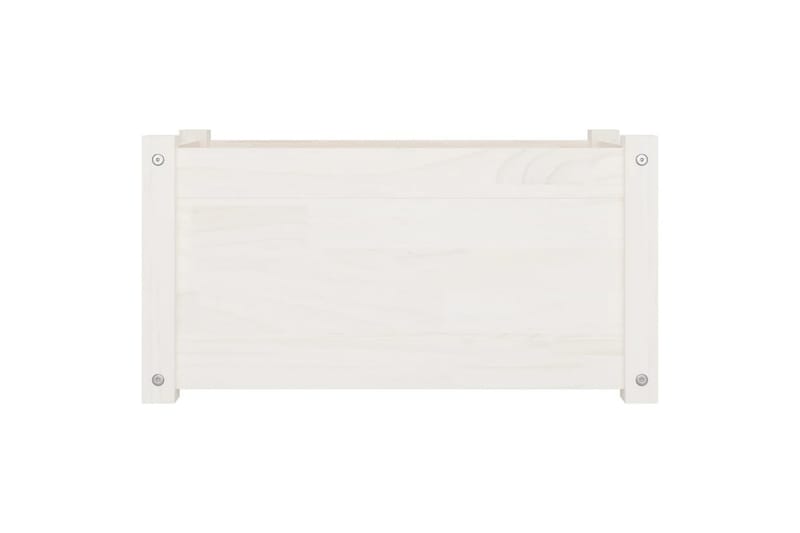 Plantekasser 2 stk hvit 60x31x31 cm heltre furu - Hvit - Hagemøbler - Øvrig utendørs - Tilbehør utendørs - Hagekrukker