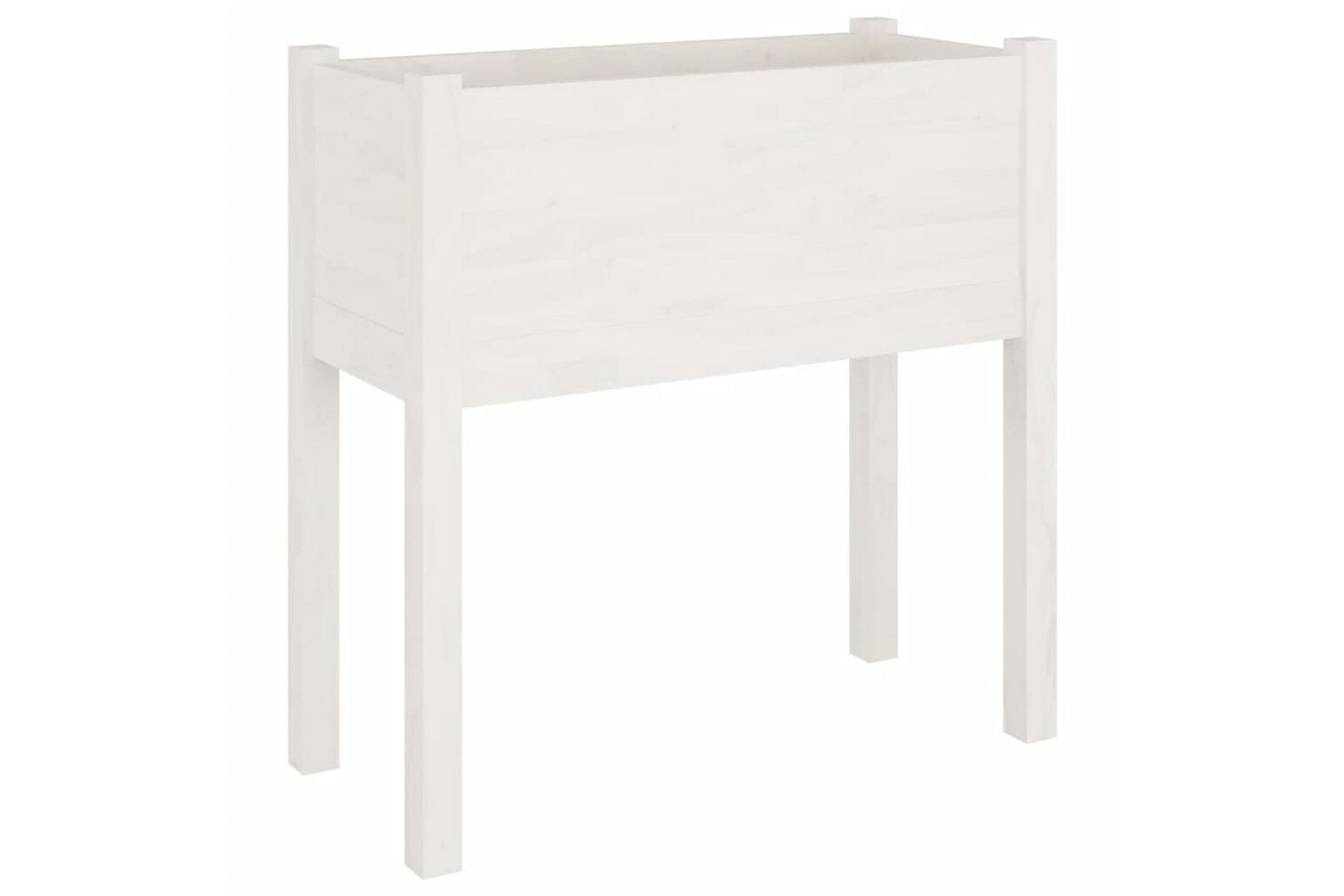 Plantekasser 2 stk hvit 70x31x70 cm heltre furu - Hvit - Hagemøbler - Øvrig utendørs - Tilbehør utendørs - Hagekrukker