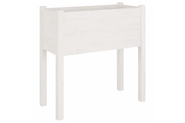 Plantekasser 2 stk hvit 70x31x70 cm heltre furu - Hvit - Hagemøbler - Øvrig utendørs - Tilbehør utendørs - Hagekrukker