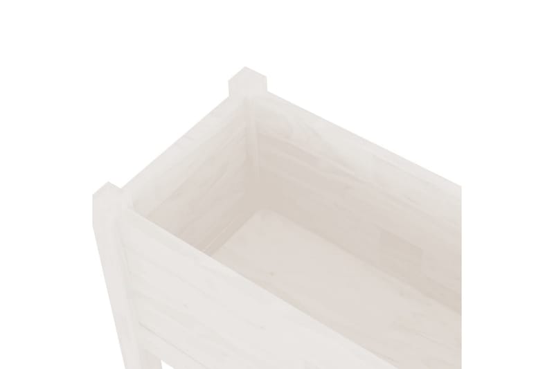 Plantekasser 2 stk hvit 70x31x70 cm heltre furu - Hvit - Hagemøbler - Øvrig utendørs - Tilbehør utendørs - Hagekrukker