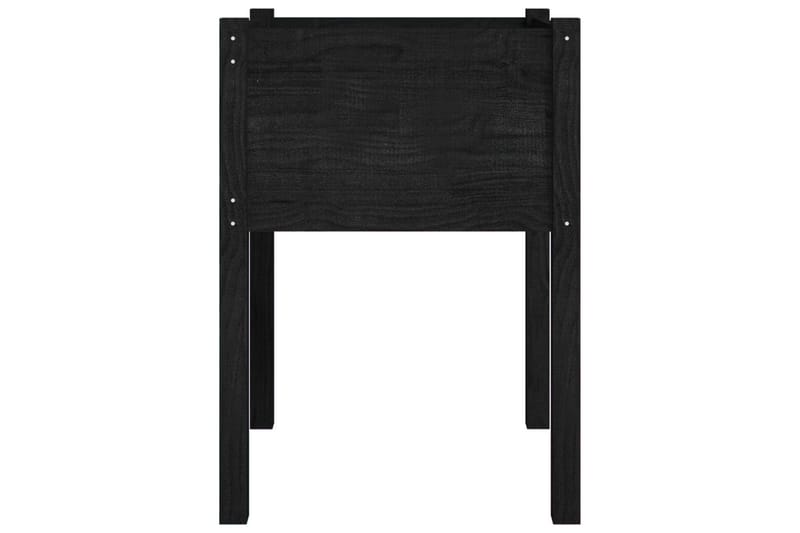 Plantekasser 2 stk svart 50x50x70 cm heltre furu - Svart - Hagemøbler - Øvrig utendørs - Tilbehør utendørs - Hagekrukker