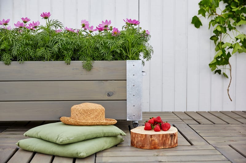 PLUS Cubic Blomsterkasser med Hjul 120 x45 cm - Hagemøbler - Øvrig utendørs - Tilbehør utendørs - Hagekrukker