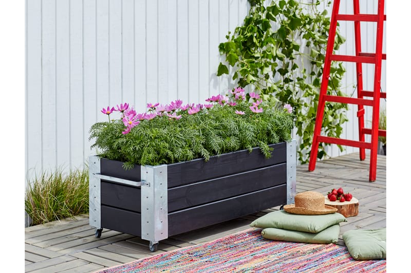 PLUS Cubic Blomsterkasser med Hjul 120x45 cm - Hagemøbler - Øvrig utendørs - Tilbehør utendørs - Hagekrukker