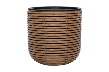 Wicker Blomsterkrukke D27xH28 cm Brun - Hagemøbler - Øvrig utendørs - Tilbehør utendørs - Hagekrukker