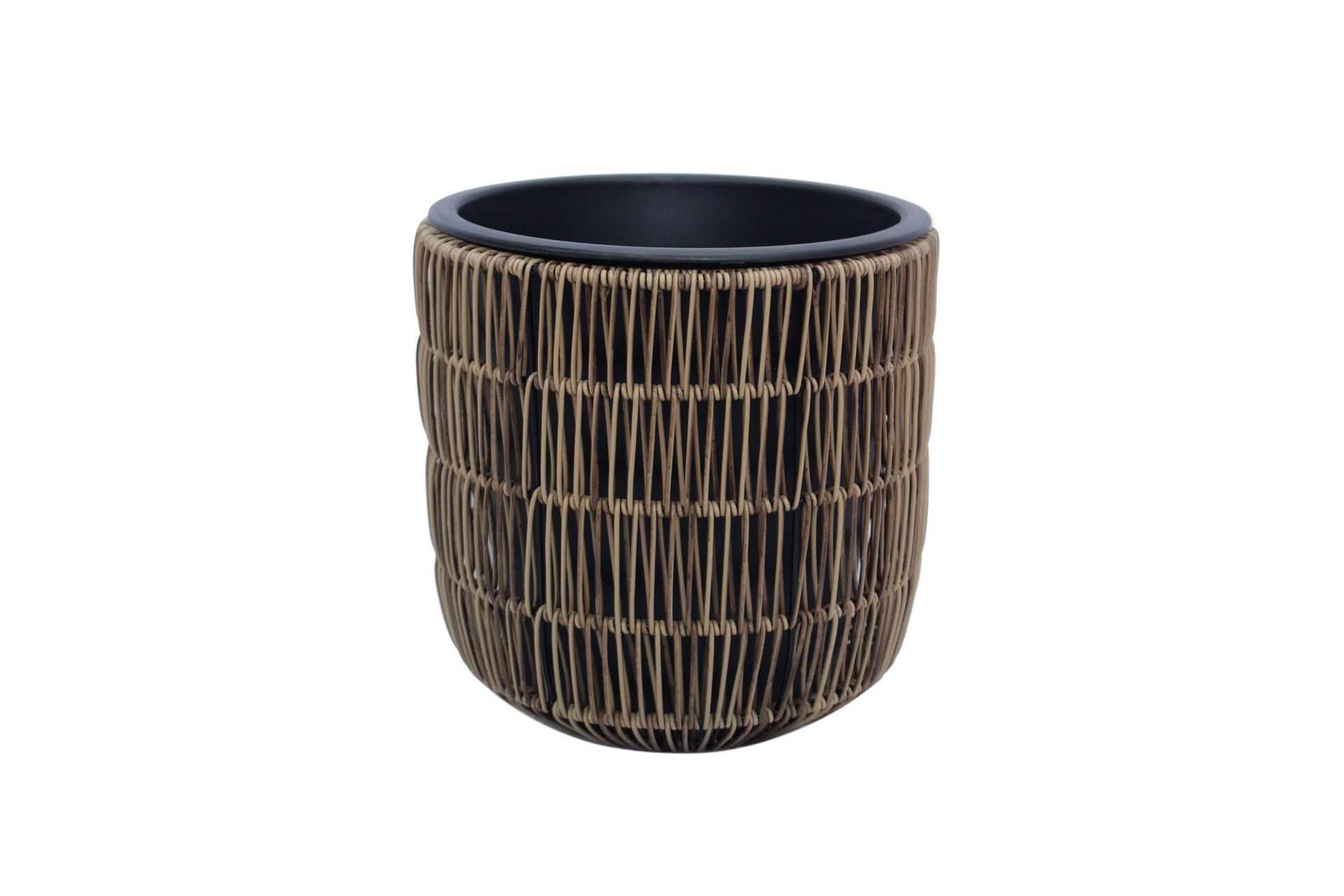 Wicker Blomsterpotte D27xH28 cm Lysebrun -