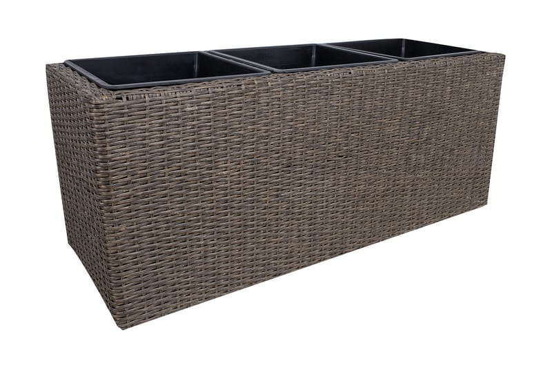 Wicker Dyrkingskasse 110x39xH45 cm Mørkebrun - Hagemøbler - Øvrig utendørs - Tilbehør utendørs - Hagekrukker