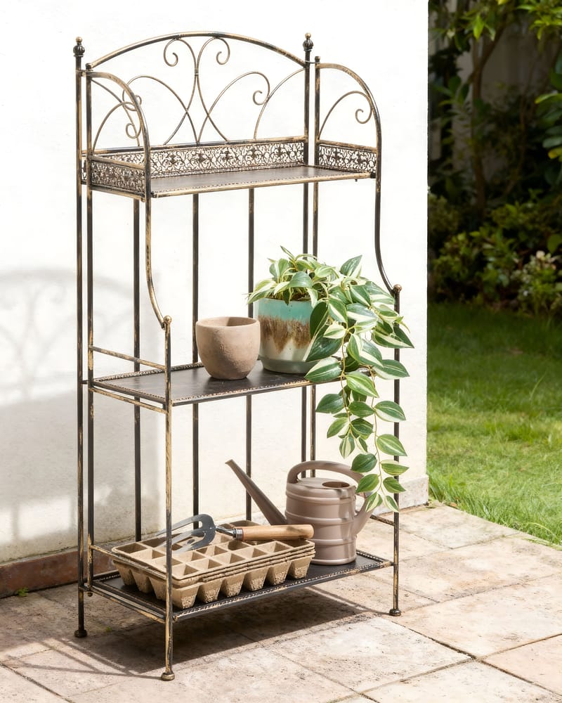 Hylle utendørs Villadose 60 cm - Svart - Hagemøbler - Øvrig utendørs - Tilbehør utendørs - Hyller utendørs