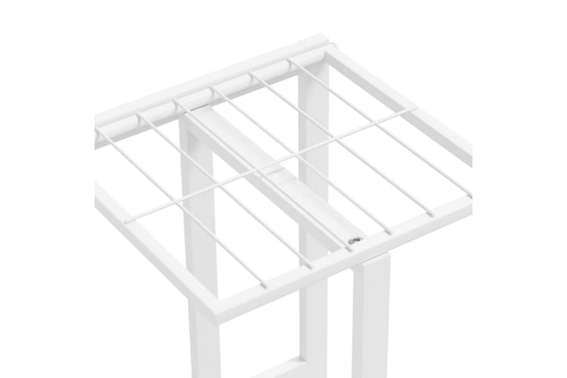 Blomsterstativ 5 etasjer 43x22x98 cm hvit metall - Hvit - Hagemøbler - Øvrig utendørs - Tilbehør utendørs - Hyller utendørs