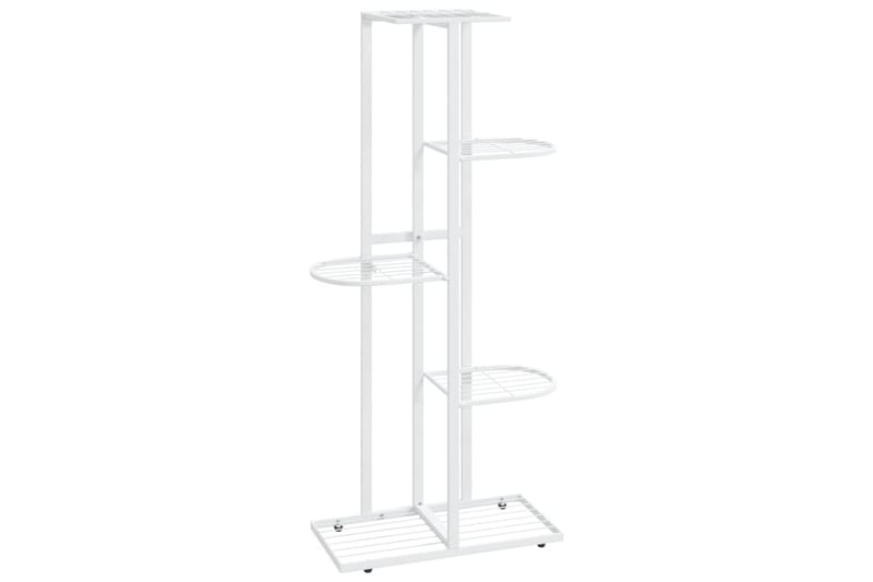 Blomsterstativ 5 etasjer 43x22x98 cm hvit metall - Hvit - Hagemøbler - Øvrig utendørs - Tilbehør utendørs - Hyller utendørs