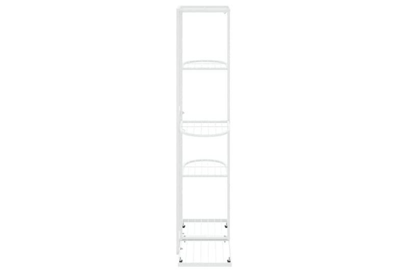 Blomsterstativ 5 etasjer 43x22x98 cm hvit metall - Hvit - Hagemøbler - Øvrig utendørs - Tilbehør utendørs - Hyller utendørs