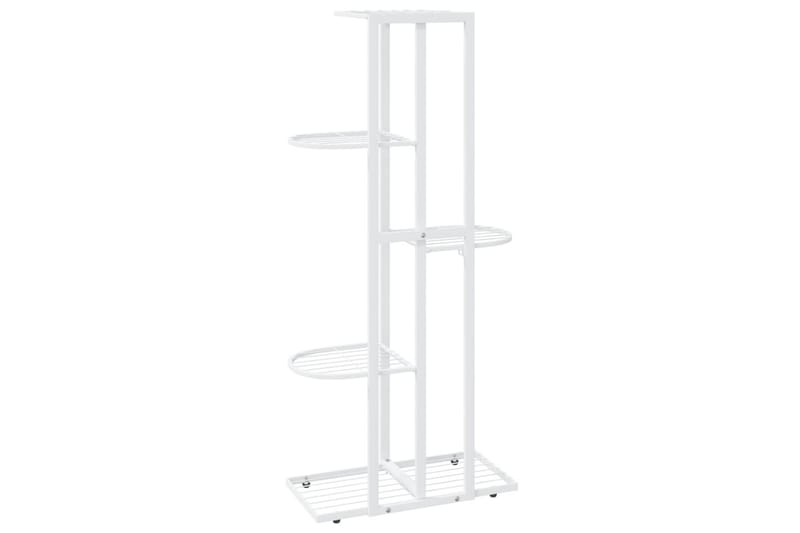 Blomsterstativ 5 etasjer 43x22x98 cm hvit metall - Hvit - Hagemøbler - Øvrig utendørs - Tilbehør utendørs - Hyller utendørs