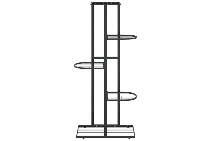 Blomsterstativ med 5 etasjer 43x22x98 cm svart metall - Svart - Hagemøbler - Øvrig utendørs - Tilbehør utendørs - Hyller utendørs