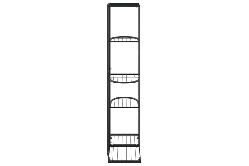 Blomsterstativ med 5 etasjer 43x22x98 cm svart metall - Svart - Hagemøbler - Øvrig utendørs - Tilbehør utendørs - Hyller utendørs