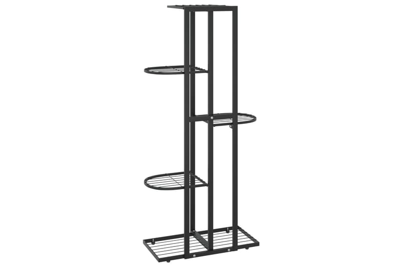 Blomsterstativ med 5 etasjer 43x22x98 cm svart metall - Svart - Hagemøbler - Øvrig utendørs - Tilbehør utendørs - Hyller utendørs