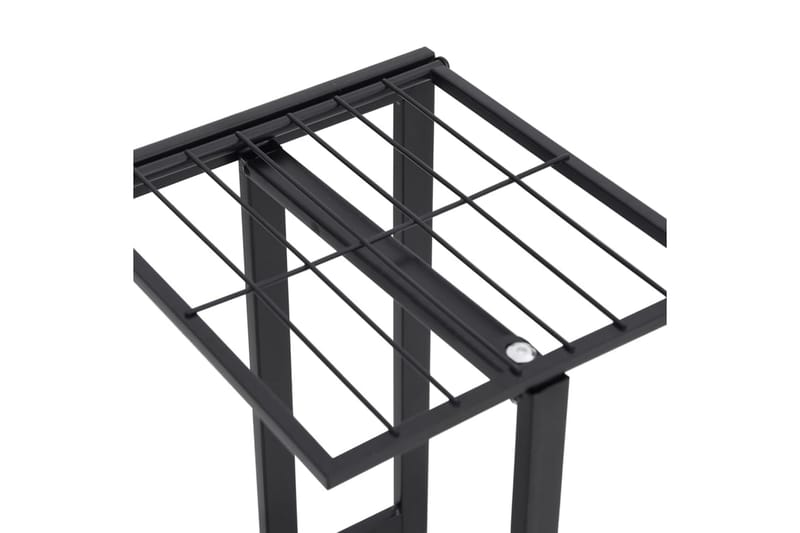 Blomsterstativ med 5 etasjer 43x22x98 cm svart metall - Svart - Hagemøbler - Øvrig utendørs - Tilbehør utendørs - Hyller utendørs