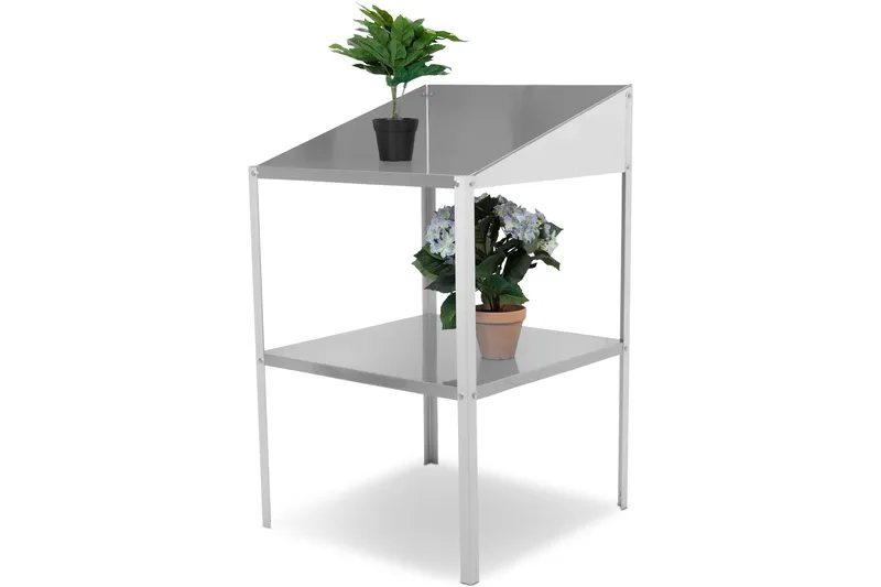 Drivhushylle 56x56x92 cm - Sølv - Hagemøbler - Øvrig utendørs - Tilbehør utendørs - Hyller utendørs