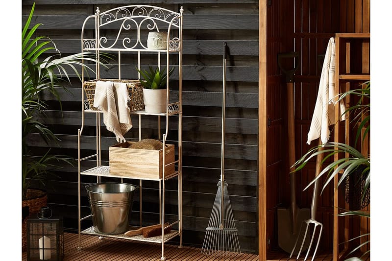 Pavignano Hagehylle 61x32 cm - Beige - Hagemøbler - Øvrig utendørs - Tilbehør utendørs - Hyller utendørs