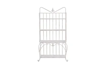 Plantehylle 4 hyller metall lyst beige PAVONA - Beige - Hagemøbler - Øvrig utendørs - Tilbehør utendørs - Hyller utendørs