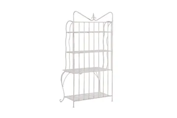Plantehylle 4 hyller metall lyst beige PAVONA - Beige - Hagemøbler - Øvrig utendørs - Tilbehør utendørs - Hyller utendørs