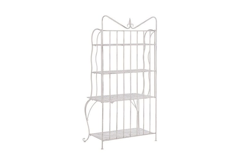 Plantehylle 4 hyller metall lyst beige PAVONA - Beige - Hagemøbler - Øvrig utendørs - Tilbehør utendørs - Hyller utendørs