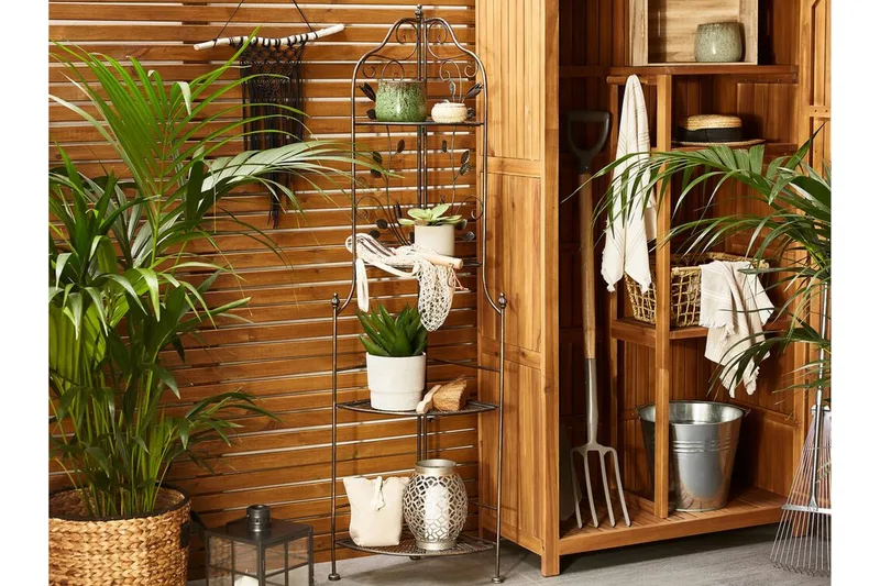 Ternengo Hjørnehylle 35x35 cm - Metall/Svart - Hagemøbler - Øvrig utendørs - Tilbehør utendørs - Hyller utendørs