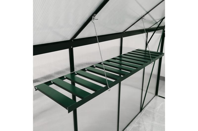 Vegghengt hylle 126x30,5x3 cm - Grønn - Hyller utendørs - Drivhushyller
