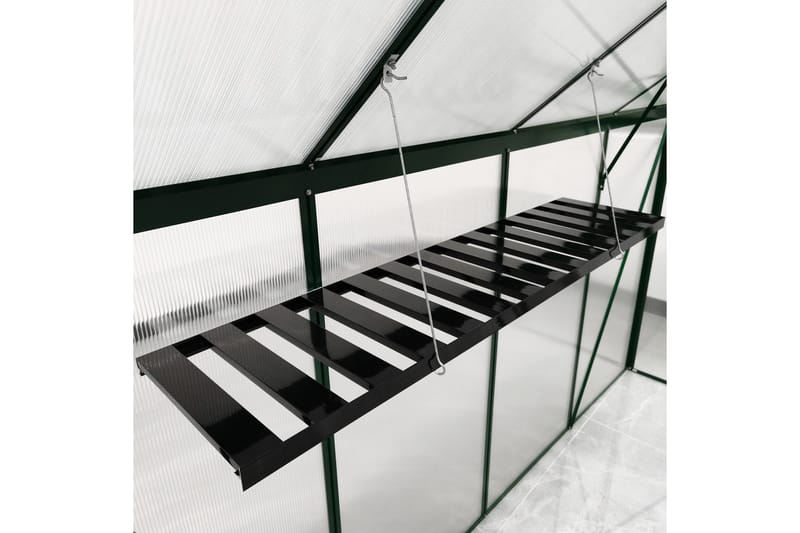 Vegghengt hylle 126x30,5x3 cm - Svart - Hagemøbler - Øvrig utendørs - Tilbehør utendørs - Hyller utendørs