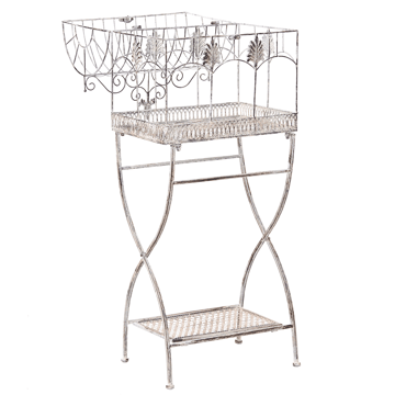 Sett med 2 hyller utendørs Sicily 43/37 cm 30/27 cm - Grå - Hagemøbler - Øvrig utendørs - Tilbehør utendørs - Hyller utendørs