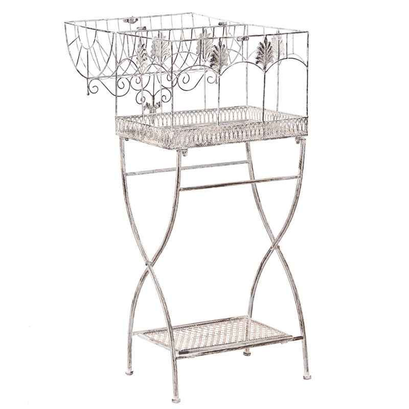 Sett med 2 hyller utendørs Sicily 43/37 cm 30/27 cm - Grå - Hagemøbler - Øvrig utendørs - Tilbehør utendørs - Hyller utendørs
