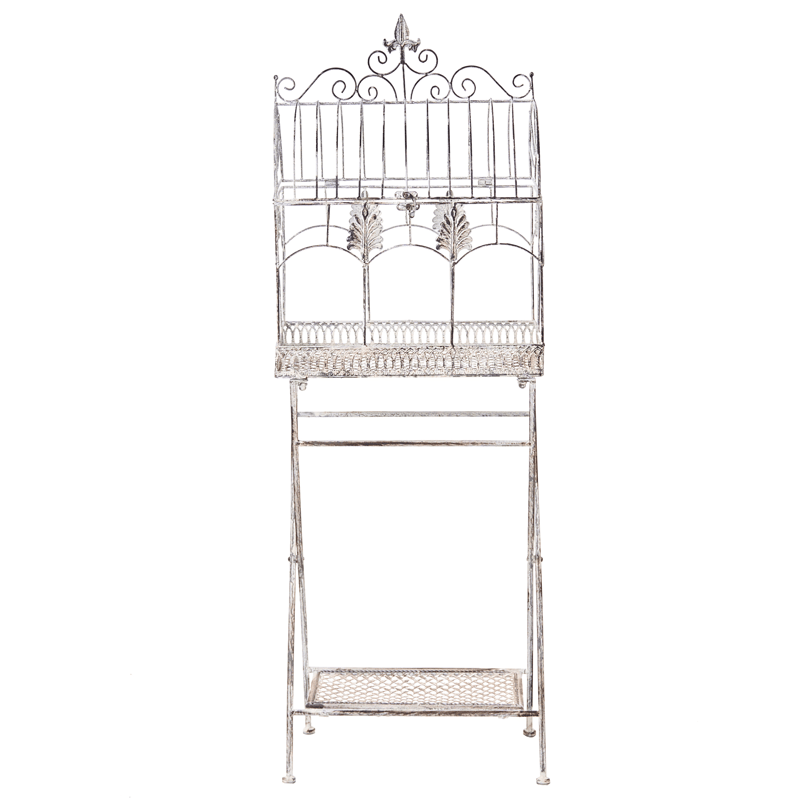 Sett med 2 hyller utendørs Sicily 43/37 cm 30/27 cm - Grå - Hagemøbler - Øvrig utendørs - Tilbehør utendørs - Hyller utendørs