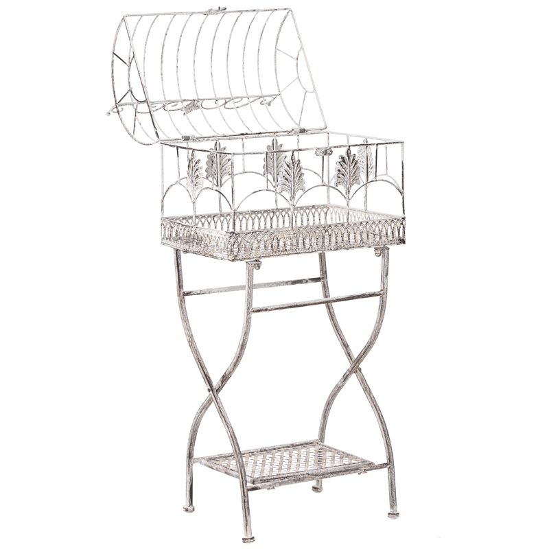 Sett med 2 hyller utendørs Sicily 43/37 cm 30/27 cm - Grå - Hagemøbler - Øvrig utendørs - Tilbehør utendørs - Hyller utendørs