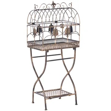 Sett med 2 hyller utendørs Sicily 43/37 cm 30/27 cm - Svart - Hagemøbler - Øvrig utendørs - Tilbehør utendørs - Hyller utendørs
