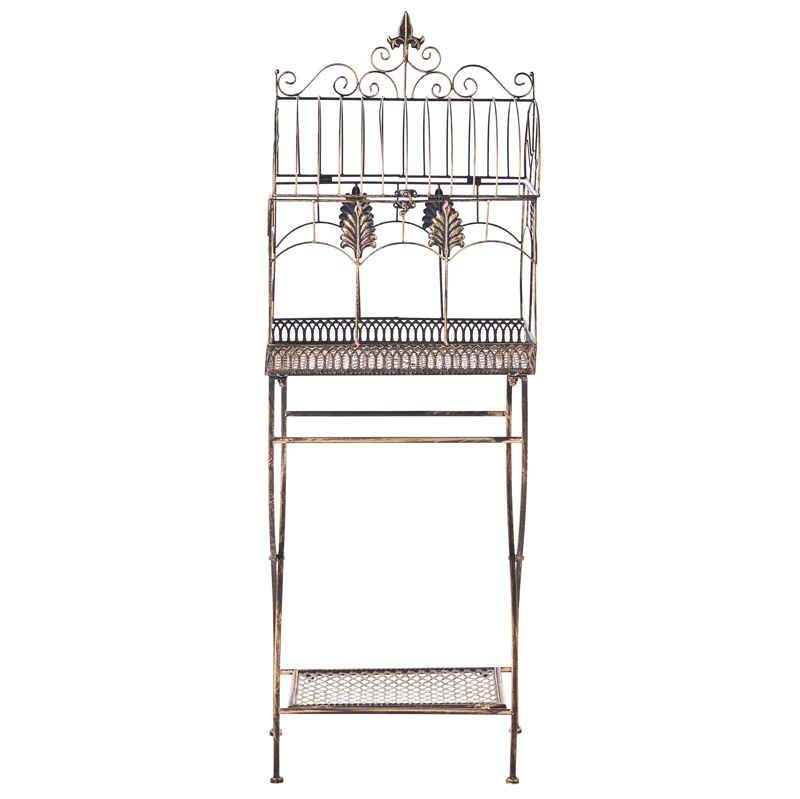 Sett med 2 hyller utendørs Sicily 43/37 cm 30/27 cm - Svart - Hagemøbler - Øvrig utendørs - Tilbehør utendørs - Hyller utendørs
