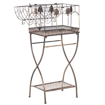 Sett med 2 hyller utendørs Sicily 43/37 cm 30/27 cm - Svart - Hagemøbler - Øvrig utendørs - Tilbehør utendørs - Hyller utendørs
