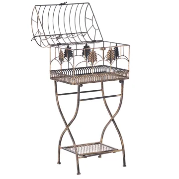 Sett med 2 hyller utendørs Sicily 43/37 cm 30/27 cm - Svart - Hagemøbler - Øvrig utendørs - Tilbehør utendørs - Hyller utendørs