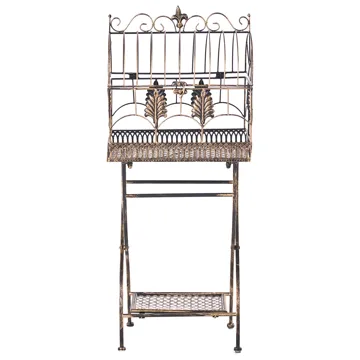 Sett med 2 hyller utendørs Sicily 43/37 cm 30/27 cm - Svart - Hagemøbler - Øvrig utendørs - Tilbehør utendørs - Hyller utendørs
