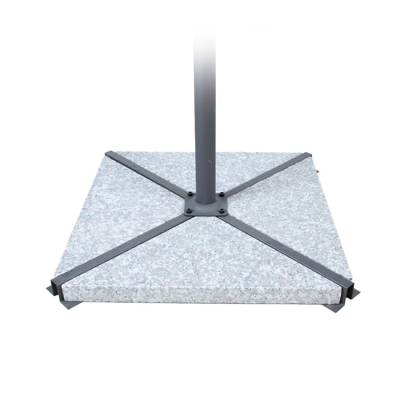 Steiner til parasollfot HOME4YOU 4 stk. granitt 34 kg - Grå - Hagemøbler - Øvrig utendørs - Tilbehør utendørs - Ileggsplater hagebord