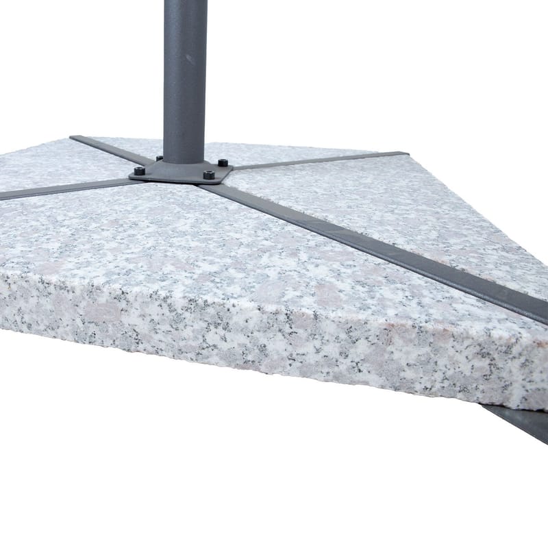 Steiner til parasollfot HOME4YOU 4 stk. granitt 34 kg - Grå - Hagemøbler - Øvrig utendørs - Tilbehør utendørs - Ileggsplater hagebord
