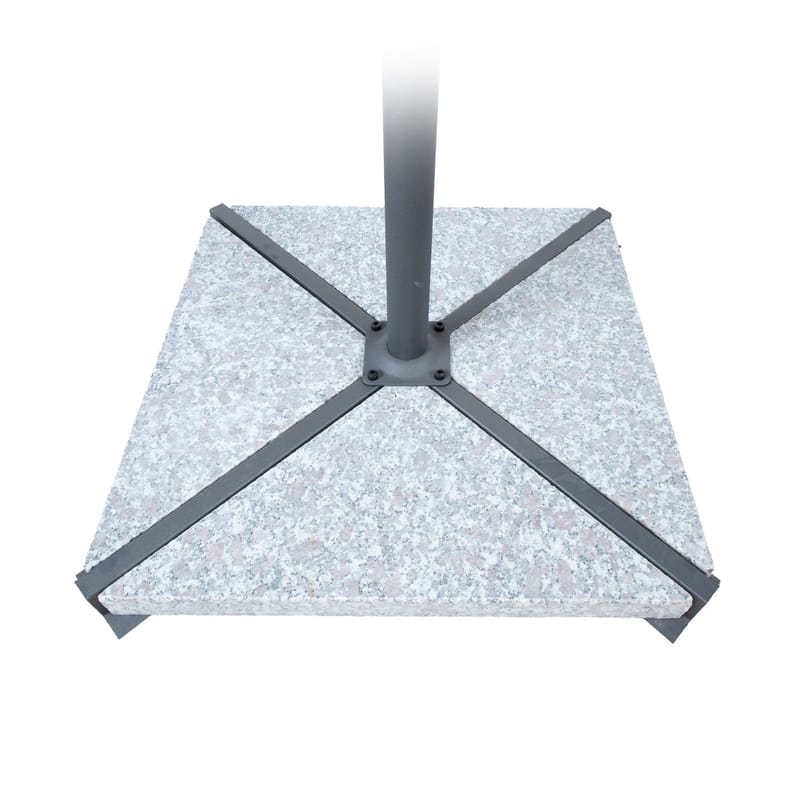 Steiner til parasollfot HOME4YOU 4 stk. granitt 34 kg - Grå - Hagemøbler - Øvrig utendørs - Tilbehør utendørs - Ileggsplater hagebord