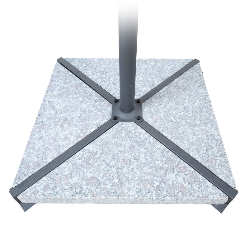 Steiner til parasollfot HOME4YOU 4 stk. granitt 56 kg - Grå - Hagemøbler - Øvrig utendørs - Tilbehør utendørs - Ileggsplater hagebord