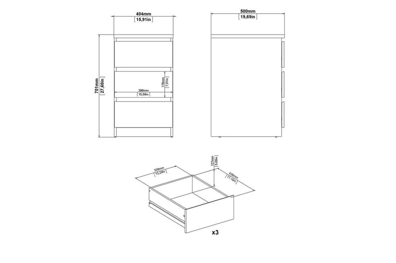 Salomns Kommode 70,1 cm - Svart - Oppbevaring - Oppbevaringsmøbler - Kommode