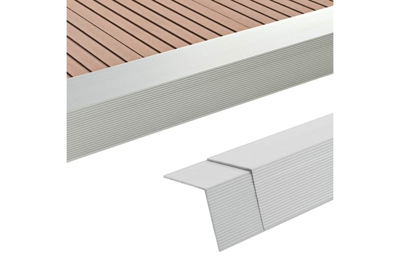 Vinkellister for terrassebord 5 stk aluminium 170 cm sølv - Øvrig utendørs