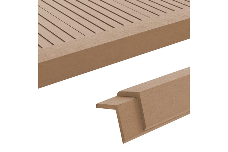 Vinkellister for terrassebord 5 stk WPC 170 cm teak - Hagemøbler - Øvrig utendørs