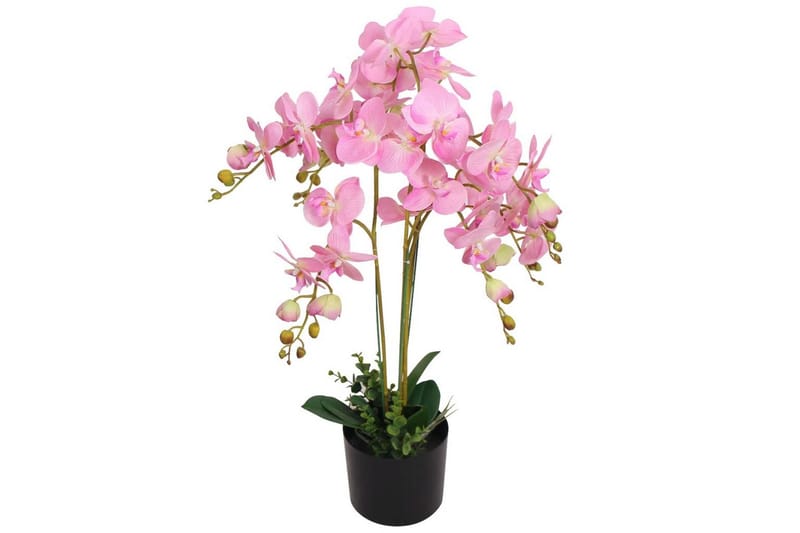 Kunstig Orkidé med Potte 75 cm Rosa - Rosa|Grå - Hagemøbler - Balkong - Balkongdyrking - Balkongblomster