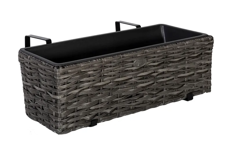 Balkongkasse Wicker Grå, undefined