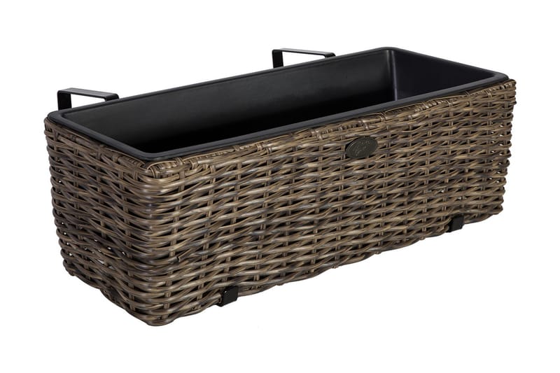 Balkongkasse Wicker Mørkebrun - Hagemøbler - Balkong - Balkongdyrking - Balkongboks