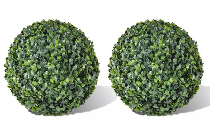 Buksbomball kunstige blader 35 cm 2 stk - Balkongblomster - Kunstige planter